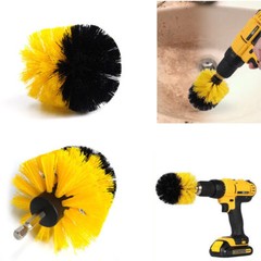 Tile Grout Power Scrubber Electric Drills Brush Rotary Round Tub Cleaner