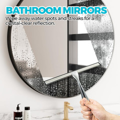 2PACK Shower Squeegee for Glass Doors, Squeegee for Shower Glass，All-Purpose Til