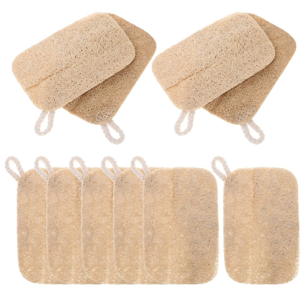 30 Pcs Handmade Loofah Sponge Dish Scrubber Natural Luffa Scouring Pads Kitchen