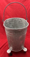 35 Quart Galvanized Steel Mop Bucket 0716BC Dover With 2” Casters