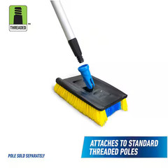 Lock-On Deck Brush for Wood & Composite Decking Swivel Head Heavy Duty