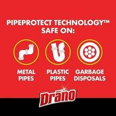 160oz Drain Cleaner Gel Hair Grease Clog Remover Safe for Kitchen Sink Shower