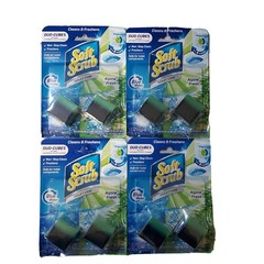 4 Packs Soft Scrub Duo-Cubes In Tank Automatic Toilet Cleaner Alpine Fresh Blue