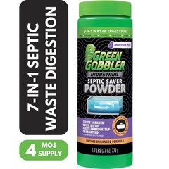 Green Gobbler Industrial Septic Saver Tank Treatment Powder – 4 Monthly, 1.7 lbs
