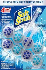 Soft Scrub 4-in-1 Rim Hanger Toilet Bowl Cleaner, Sapphire Waters, 2 Count