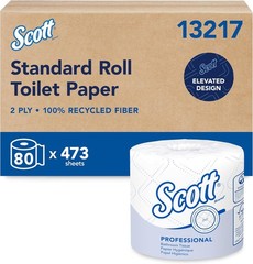 Scott Professional 100% Recycled Fiber Standard Roll Bulk Toilet Paper (13217)