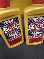2-Brasso Metal Polish, 8oz Bottle for Brass, Copper, Stainless, Chrome, Aluminum