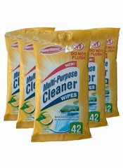 PowerHouse Multi‑Purpose Cleaner Wipes Lemon Scent – 5 Pack (42 Each) Household
