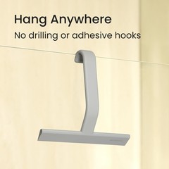 JustHang Shower Squeegee for Glass Doors, All-in-One Piece Silicone Squeegee …