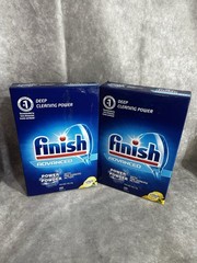 2 Finish Advanced Power Powder Dishwasher Detergent Lemon Fresh Scent 75oz NEW