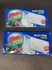 Windex Outdoor All In One Glass Window Cleaning Refill Pads 2 packs-4 Pads Total