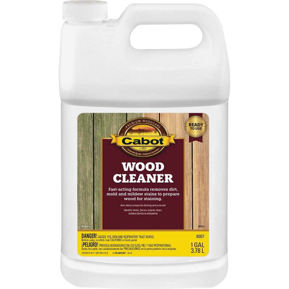 Cabot Wood Cleaner, 1 Gal. 140.0008007.007 Pack of 4 Cabot 140.0008007.007