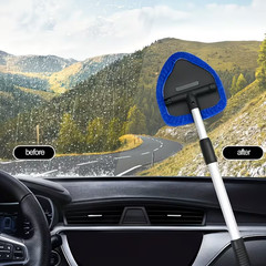9 PCS Windshield Cleaning Tool Kit Car Window Glass Wiper Cleaner Brush Pad