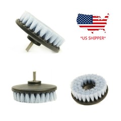 (2-Pcs) 5 inch drill brush Medium & Soft scrub combo car wall tile leather clean