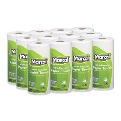 Marcal Paper Towels U-Size-It Sheets 2 Ply 140 Sheets Per Roll 100% Recycled –
