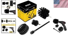 8 Pcs Drill Brush Attachment Set, Power Cleaning Scrub Brush Kit with Extend Lon