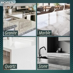HOPE’S Perfect Granite & Marble Countertop Cleaner Refill, Stain Remover & Polis
