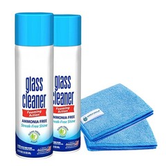 Glass Cleaner Foam, Foaming Action & Spray, 19oz – 2 Pack – Clean Fresh Scent…
