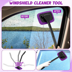 16 Pcs Windshield Cleaner Tool, Car Cleaning Kit with Various Detailing Brushes