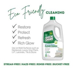 Quick Shine Liquid Multi-Surface Floor Finish, 64 fl. oz., Household Floor Clean