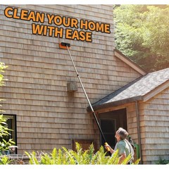 20 Foot Exterior House Cleaning Brush Set 4-12 ft Extension Pole // Vinyl Siding