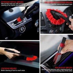 32Pcs Car Detailing Kit Auto Brush Set with Drill Attachments & Handbag