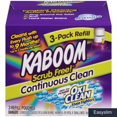 Kaboom Scrub Free Continuous Clean Toilet Bowl Cleaner Refill, 3-Pack