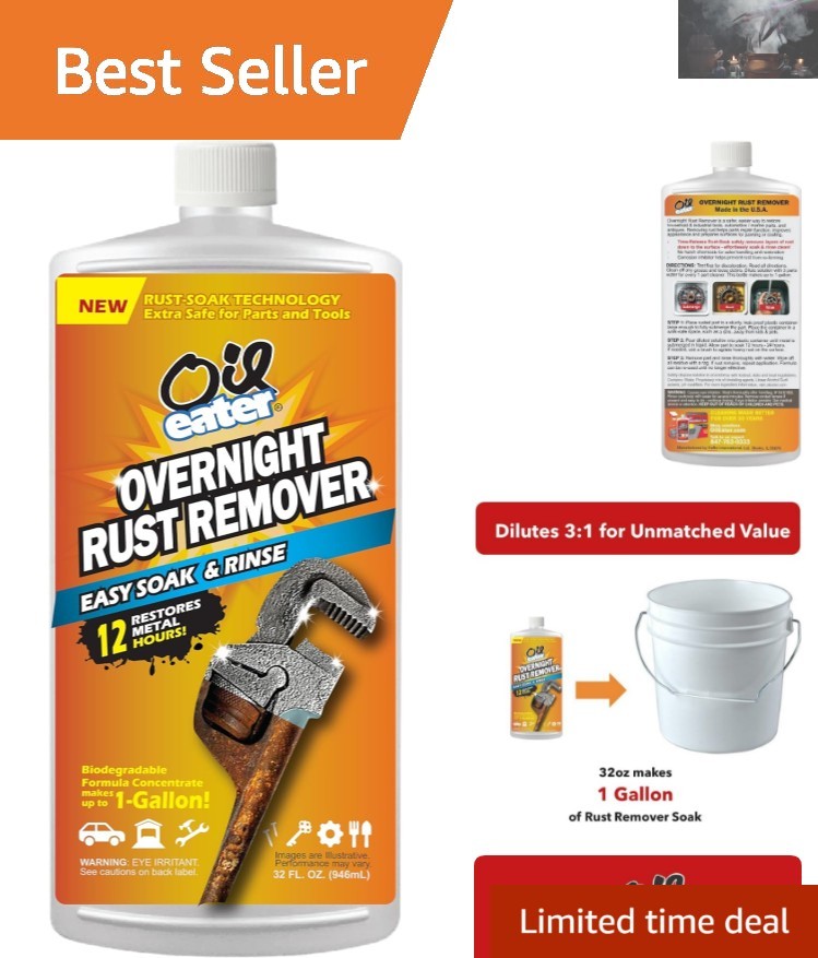 Overnight Rust Remover 32oz Concentrate – Safe Biodegradable Soak Solution
