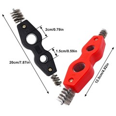 2 PCS 4 in 1 Copper Tubing Brush, 1/2 in and 3/4 in Copper Pipe Cleaner, Stai
