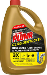 Liquid-Plumr Pro-Strength Clog Destroyer, Liquid Drain Cleaner, 80 Fluid Ounces