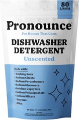 Pronounce Dishwasher Detergent Powder Cleaner Ingredients, Fragrance Free U…