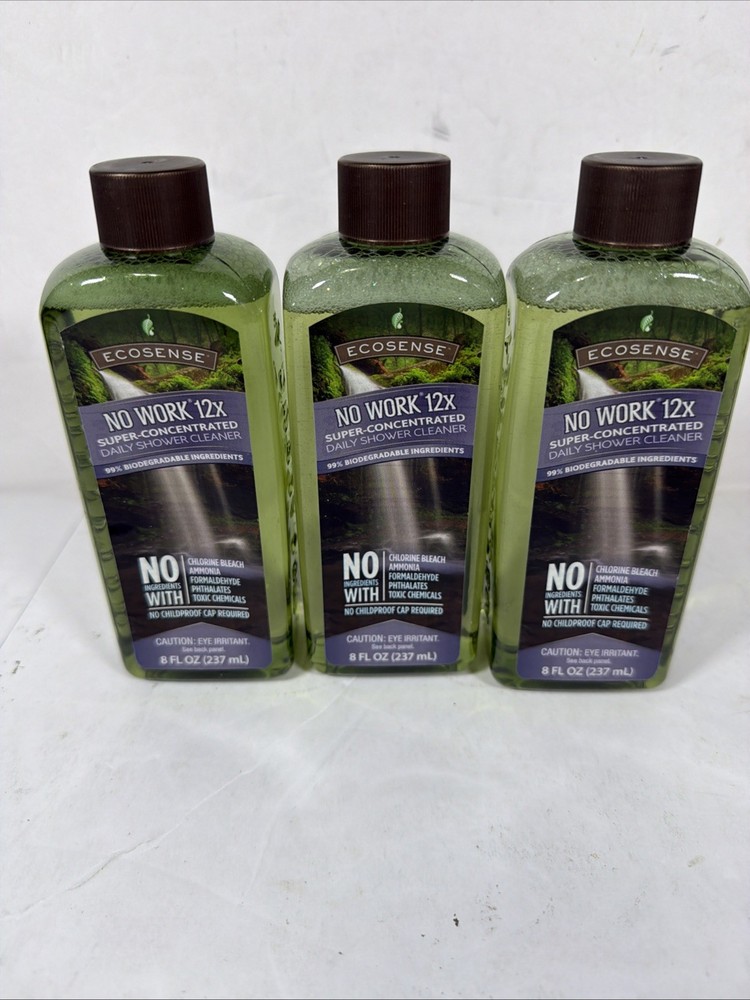 (3) Melaleuca EcoSense No Work 12X Concentrated Daily Shower Cleaner 8 Fl Oz