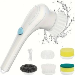 cordless electric cleaning brush 5 in 1 handled power scrubber for kitchen ,tile