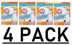 4 PACK Arm & Hammer Baking Soda Fridge-n-Freezer Odor Absorber, 14 oz Each box