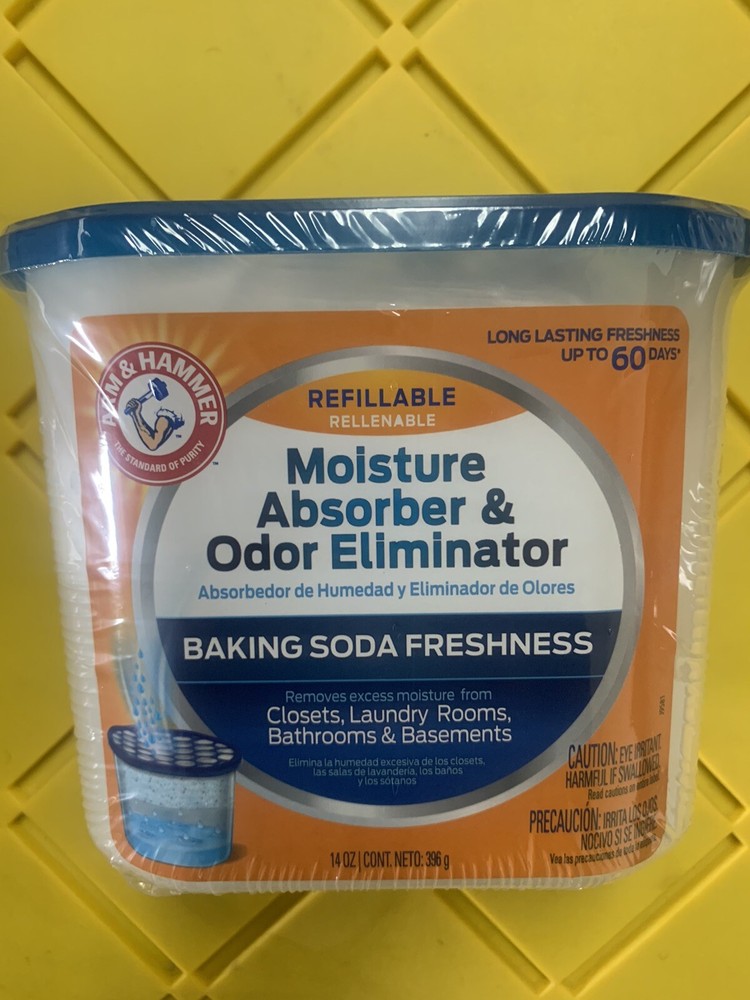 NEW – Arm & Hammer Moisture – Absorber & Odor Eliminator – 14 oz. Tub