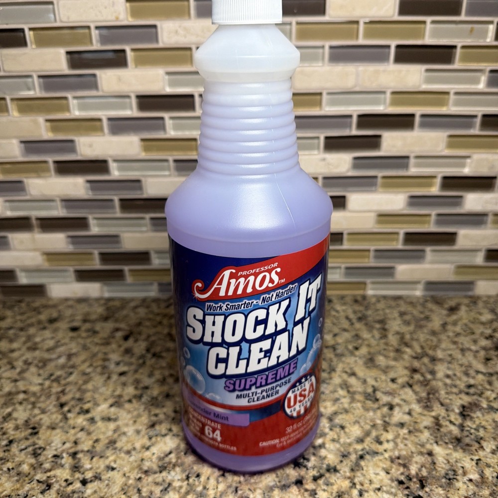 Prof Amos Shock It Clean Multipurpose Cleaner 32 oz. Concentrate Lavender Mint