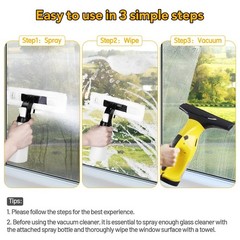 Aspiradora Limpiador De Ventanas De Vidrio Recargable Eléctrico Limpiacristales