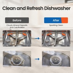 Dishwasher Cleaner Tablets 30pk Active Oxygen Degreaser Odor Remover Lemon Scent