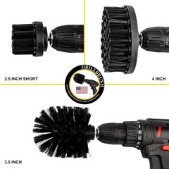 8 Pcs Drill Brush Attachment Set, Power Cleaning Scrub Brush Kit with Extend Lon