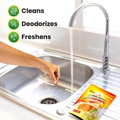 Garbage Disposal Cleaner and Deodorizer Drops by Bastion Orange Zest Scented