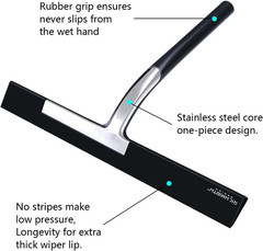 Silicone Rubber Blade & Hook Shower Window Squeegee 11″ in Width Silicone Car Sq