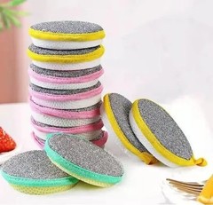 Double-Sided Scouring Pads Dish Pan Washing Sponge Kitchen Cleaning Tool 10 pcs