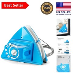 Adjustable Double Window Cleaner with Safety Rope – Ideal for High-Rise and Cars