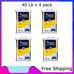(4 pack) Morton Clean and Protect Water Softener Salt Pellets, 40 lb