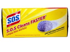 Clorox S.O.S. Steel Wool Soap Pads Reusable with Anti-Rust Protection 4 Ct 2 Pk