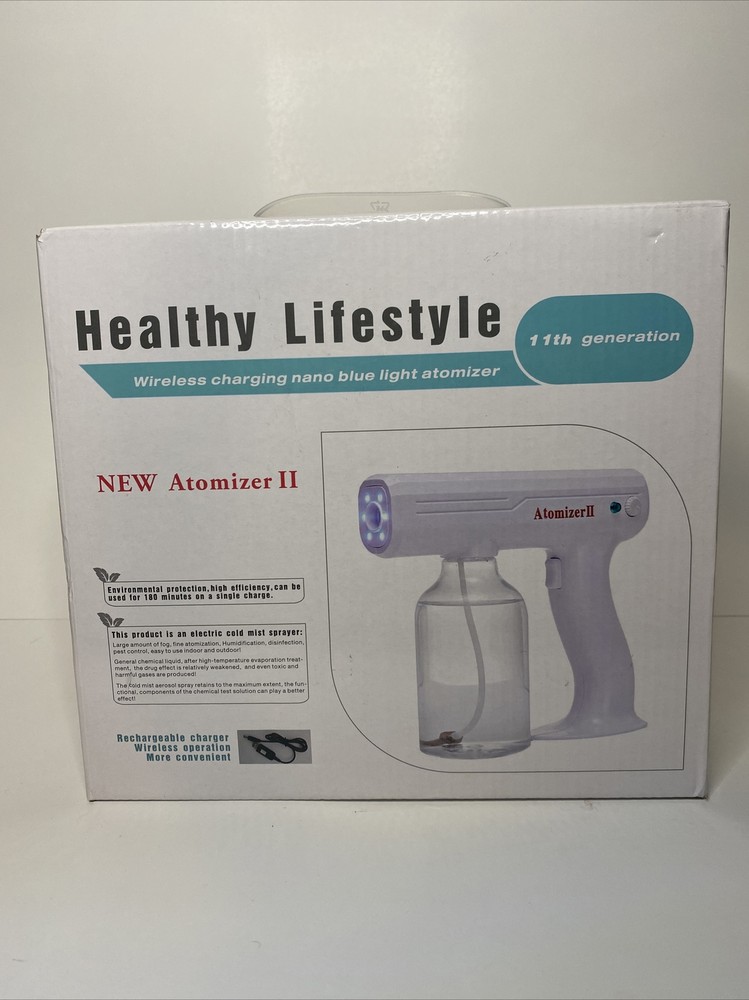 Healthy Lifestyle Electric Mist Sprayer Wireless Charging Blue Light ATOMIZER