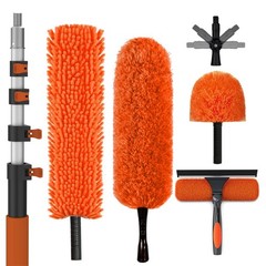 20FT Reach High Ceiling Duster Kit, Window Cleaning kit with 3-12FT Extension…