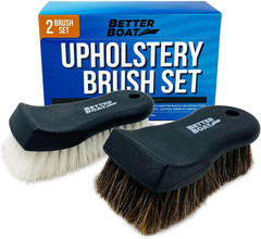 Upholstery Brush Set, Carpet and Car Cleaning Brushes, Horsehair Detailing Brush