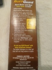 NEW Whink Rustguard 2-in-1 Hard Water & Rust Stain Toilet Bowl Cleaner 12oz