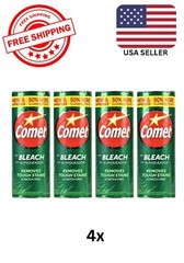 Lot Of 4 Comet Cleanser With Bleach 50% More 21 Oz Scratch Cleaner